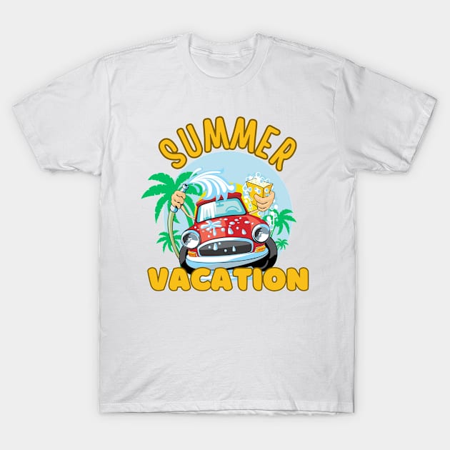 White Yellow Blue Nature Summer Vacation T-Shirt T-Shirt by Raja2021